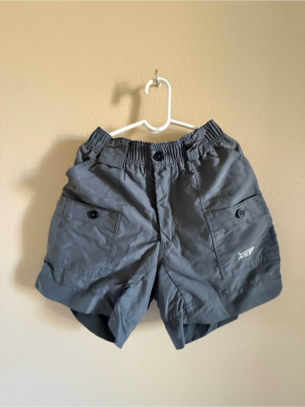 AFTCO Gray Elastic-Waist Cargo Shorts